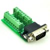 CZH-LABS Slim Right Angle D'SUB DB15HD Male Header Breakout Board Module, D-SUB.