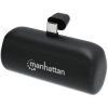Manhattan 102636 Power Bank with integrated USB-C plug, 5000 mAh, Up to 10W out