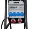 32A, 4xGS 250V, 2xCEE 16A 5P, 2xCEE 32A 5P Rozdzielnica budowlana na stojaku z oświetleniem, IP44, ERB32R4 17110