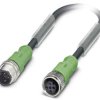 Kabel do czujników/elementów wykonawczych Phoenix Contact SAC-3P-M12MS/2,0-PUR/M12FS 1694033, złącze żeńskie M12, proste