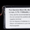 GPS navigation battery for Garmin Nüvi, 1100 mAh