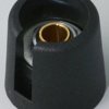 Rotary knob, 4 mm, plastic, black, Ø 16 mm, H 16 mm, A3016049