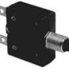 Circuit breaker, thermal, 1 pole, 15 A, 50 V (DC), 250 V (AC), faston plug 6.35 mm, panel mounting, 5-1423674-2