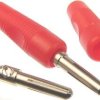 Wtyk bananowy 4mm; BS425; czerwony