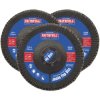 Faithfull FAIFD12540Z3 Zirconia Abrasive Jumbo Flap Disc 125 x 22mm 40 Grit 3Pk