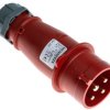 Złącze przemysłowe - zasilające 16A Wtyczka 400 V 4P Męski MENNEKES Czerwony Montaż na kablu IP44