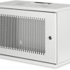 Wall enclosure, 7 U, perforated front door, (H x W x D) 370 x 540 x 400 mm, IP20, sheet steel, gray, DN-19-07U-S-PD