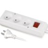 Przedłużacz z wyłącznikiem 3-gniazda b/u 10A 1,5m /OMY 2x1/ biały PS-360WS T-106040