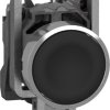 Pushbutton, unlabeled, unlit, groping, 1 Form A (N/O), waistband round, black, front ring metal, mounting Ø 22.5 mm, XB4BA215