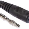 Adapter z wtykiem bananowym Męski typ Wtyk bananowy Czarny 16A Schutzinger rozmiar 4 mm