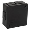 Puszka natynkowa pusta 6 wlotów VIPLAST VP-22 CZARNA IP55 86x86x40mm 022-05