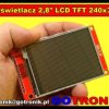 Wyświetlacz LCD TFT 2,8cala 240x320 sterownik ILI9341 dotykowy
