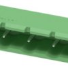 Pin header, 5 pole, pitch 7.62 mm, angled, green, 1728882