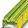 Protective conductor terminal, spring balancer connection, 0.08-1.5 mm², 2 pole, 6 kV, yellow/green, 3031513