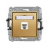 MINI Gniazdo telefoniczne pojedyncze 1xRJ11 4-stykowy beznarzędziowe złote 29MGT-1