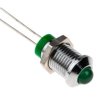 Lampka kontrolna do montażu panelowego 2V dc, zielona 8mm LED Chrom RS PRO