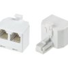 Rozgałęźnik telefoniczny 6p6c RJ12 wtyk - 2x gniazdo