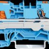 2106-5304 3-conductor through terminal block, 6 mm², blue