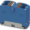 Distribution block, push-in connection, 0.14-2.5 mm², 4 pole, 17.5 A, 6 kV, blue, 1046610