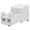 Socket header, 2 pole, pitch 2.54 mm, angled, white, 3-643814-2