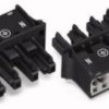 Gniazdo 4-torowe Snap-In czarne WINSTA 770-704/009-000 /100szt./