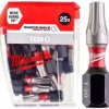 Bity udarowe do wkrętarki TORX TX20 25mm 1/4 SHOCKWAVE 25szt MILWAUKEE