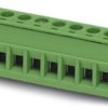 Socket header, 3 pole, pitch 5 mm, straight, green, 1754465