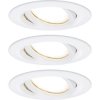 Paulmann 93682 Bathroom Recessed Light Set White 3x6.8W Aluminium