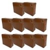 Puszka hermetyczna natynkowa 118x118x46mm 12-wlotowa z dławikami gumowymi IP55 zamknięcie na wkręty, brązowa EDO 10szt