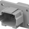 Socket, 8 pole, straight, 2 rows, gray, DT04-08PA-CL03