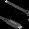80037 USB 3.1 cable, C male, angled left/right, 4K 60 Hz, 1 m