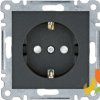LUMINA Gniazdo pojedyncze z uziemieniem schuko z przesłoną styków czarne WL1063 HAGER