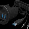 IB-HUB1404A USB 3.0 type-A 3 port desk-hub, audio, SD, micro SD