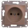 ASFORA Gniazdo pojedyncze 2P bez ramki brąz EPH3000169