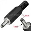 Wtyk DC 1,3 / 4,0 mm; długość 9,5mm