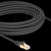 80322 Patch cable, Cat.6a, S/FTP, braided jacket, 10 m, black