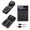 Przenośna ładowarka USB LCD na baterie 1/2/4 sloty 3.7V litowo-jonowe 1.2V NiMH AA/AAA akumulatory do szybkiego ładowania