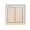 DECO Nadajnik 2-klawiszowy 4-kanałowy do systemu Exta Free beżowy 1DEF-2