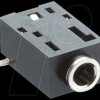 10444 Jack panel socket, 2.5 mm, stereo, angled, 2 break contacts, SMD