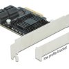 90498 5 port SATA PCI Express x4 Card - Low Profile Form Factor