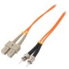 QOLTEC-54063 Patch cord światłowodowy OM2 SC/UPC,ST/UPC 1m LSZH