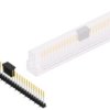 Pin header, 30 pole, pitch 2.54 mm, angled, black, SL10SMD10430SBSM