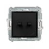 ICON Mechanizm łącznika jednobiegunowego ze schodowym (wspólne zasilanie) w stylu amerykańskim czarny mat 12IWPUS-10.1