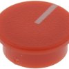 Nakładka pokrętła potencjometru oś: 6.4mm średnica: 19mm Plastik Czerwony RS PRO