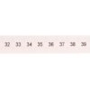 Oznacznik do złącz szynowych, opisówka ZB 6 numerowana od 31-40 kolor biały /10szt./
