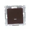 Simon 54 Przycisk pojedynczy zwierny z podświetleniem, szybkozłącza, brąz mat DP1L.01/46