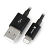 Przewód Natec USB A - Lightning do iPhone/iPad/iPod (MFI) - czarny - 1,5m