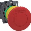 Emergency stop, rotary release, mounting Ø  22 mm, unlit, 2 Form B (N/C), XB5AS84462