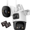 Zestaw 2 kamer IP Imou bullet 3 5MP i Cruiser Dual 10MP z kartami pamięci 32GB
