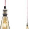 Lampa sufitowa Paulmann Eldar 50386 E-27 czerwony, nikiel (szczotkowany)